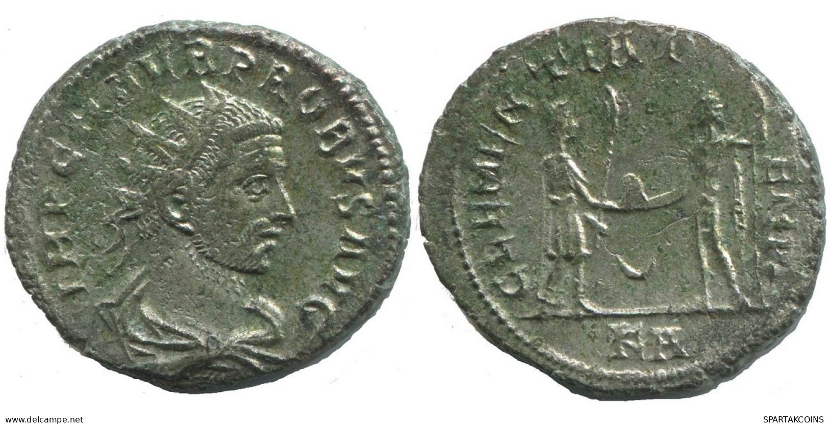 PROBUS TRIPOLIS KA AD276-282 SILVERED RÖMISCHEN 4.2g/23mm #ANT2677.41.D.A - The Military Crisis (235 AD Tot 284 AD)
