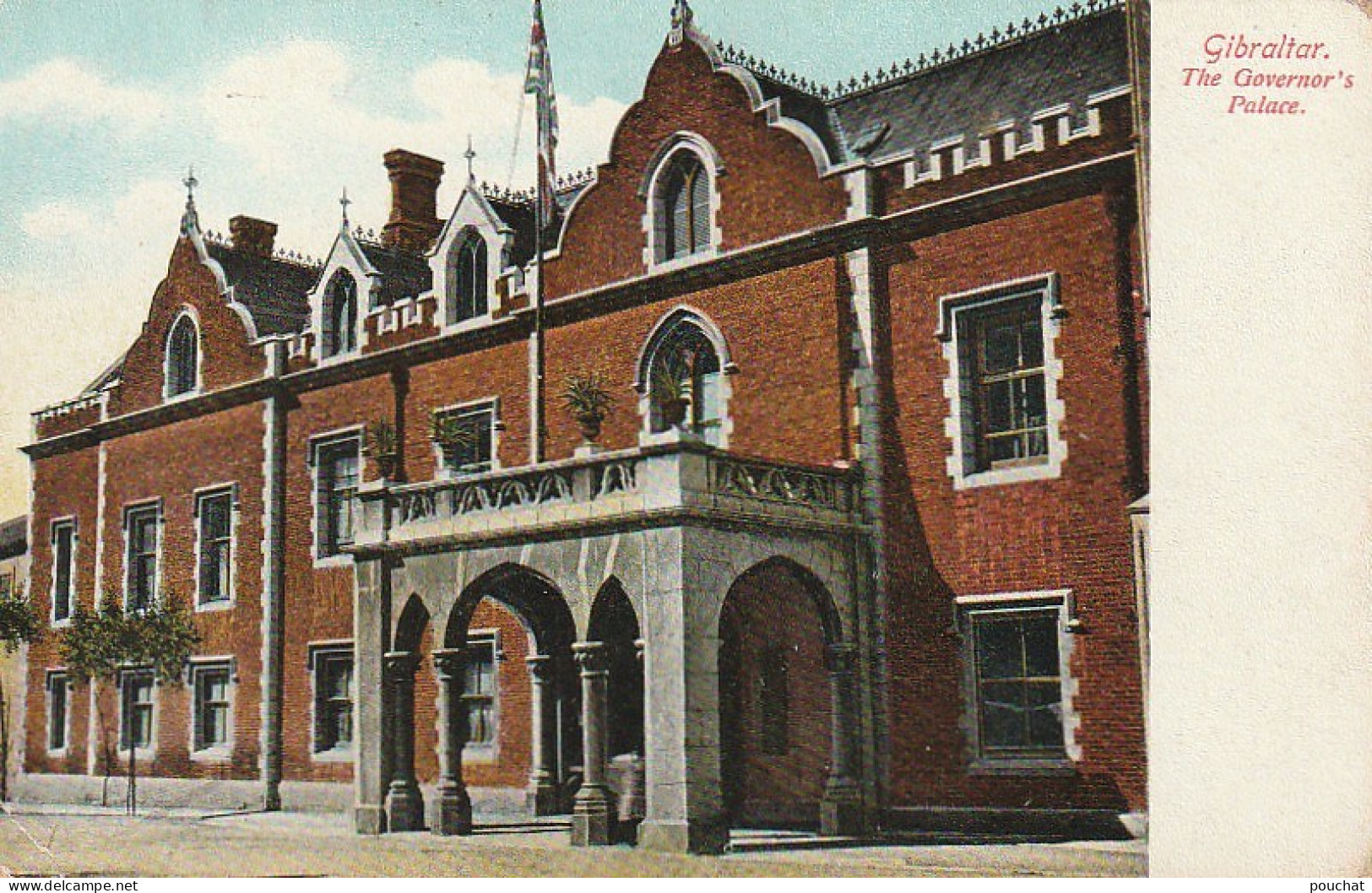 NE 19 - GIBRALTAR - THE GOVERNOR' S PALACE - CARTE COLORISEE  - 2 SCANS - Gibraltar