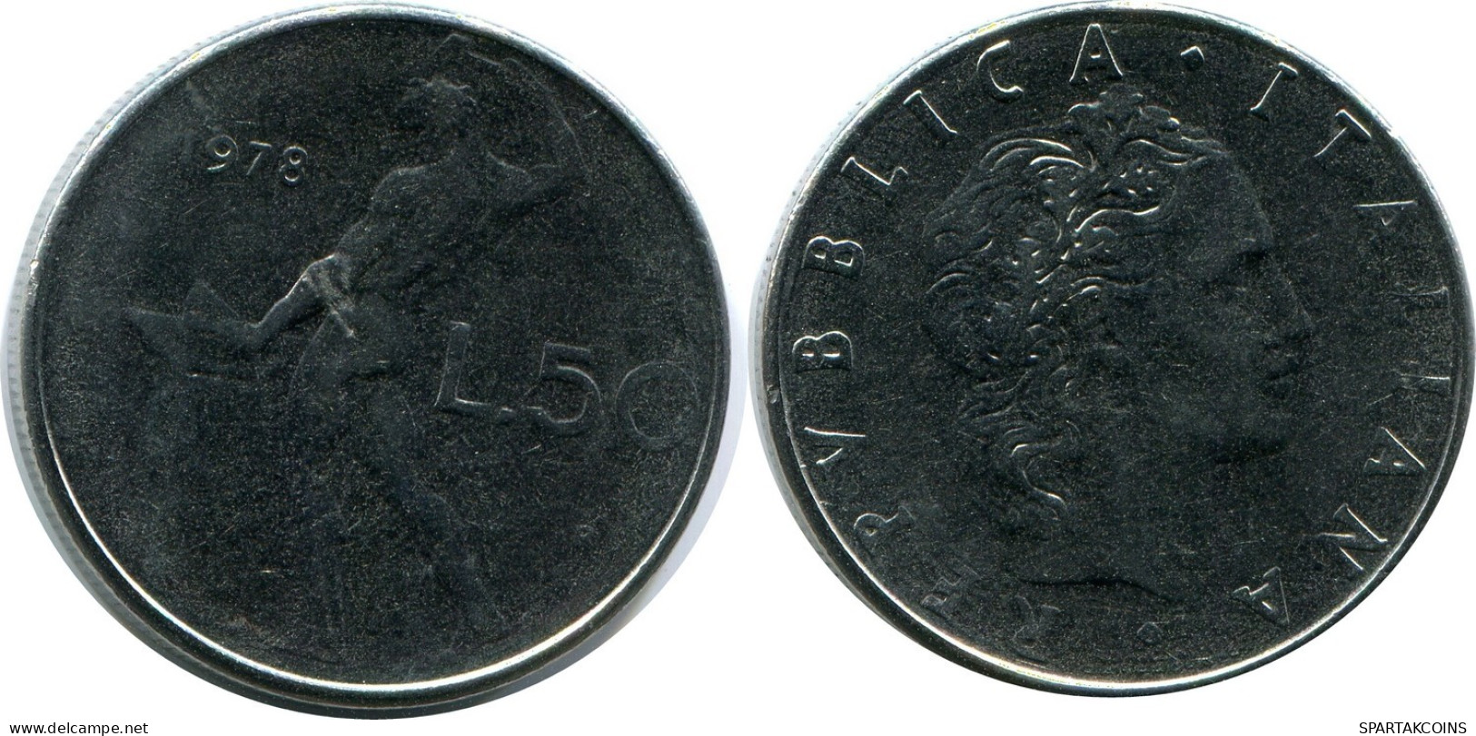 50 LIRE 1978 ITALY Coin #AZ536.U.A - 50 Liras