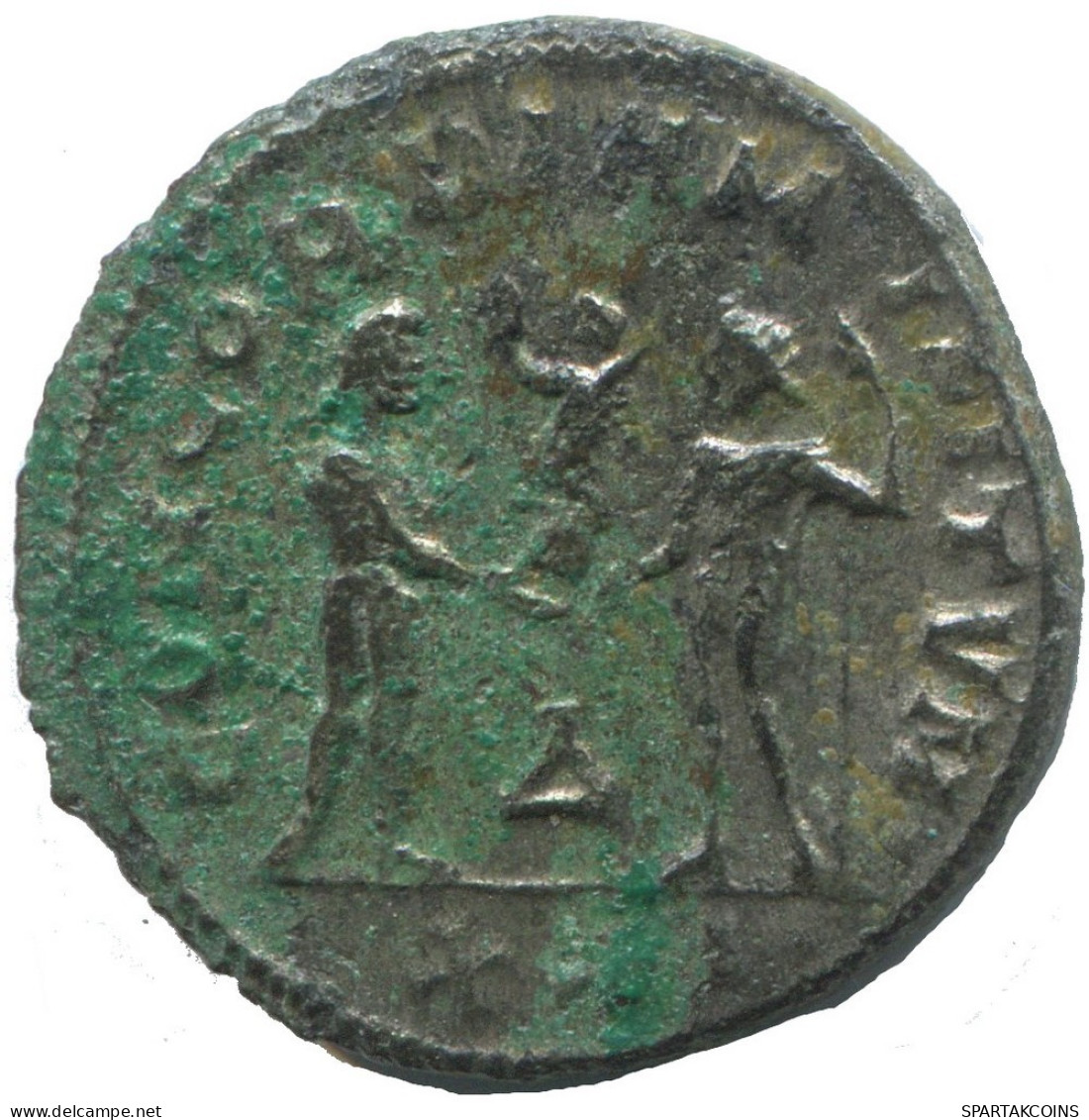 MAXIMIANUS CYZICUS ∆ XXI AD293
 SILVERED LATE ROMAN Moneda 3g/22mm #ANT2666.41.E.A - The Tetrarchy (284 AD Tot 307 AD)