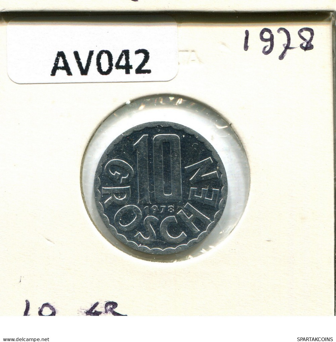 10 GROSCHEN 1978 AUSTRIA Coin #AV042.U.A - Oesterreich