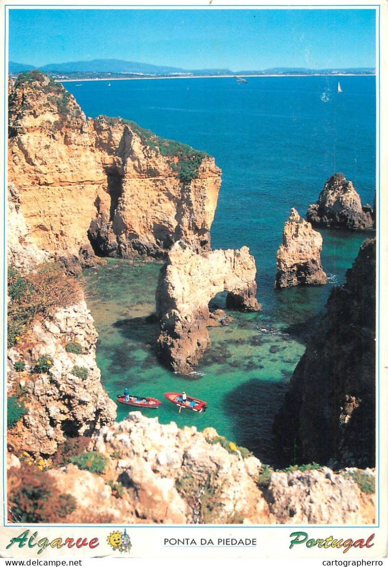 Navigation Sailing Vessels & Boats Themed Postcard Ponta Da Piedade Sapato Lagos - Sailing Vessels