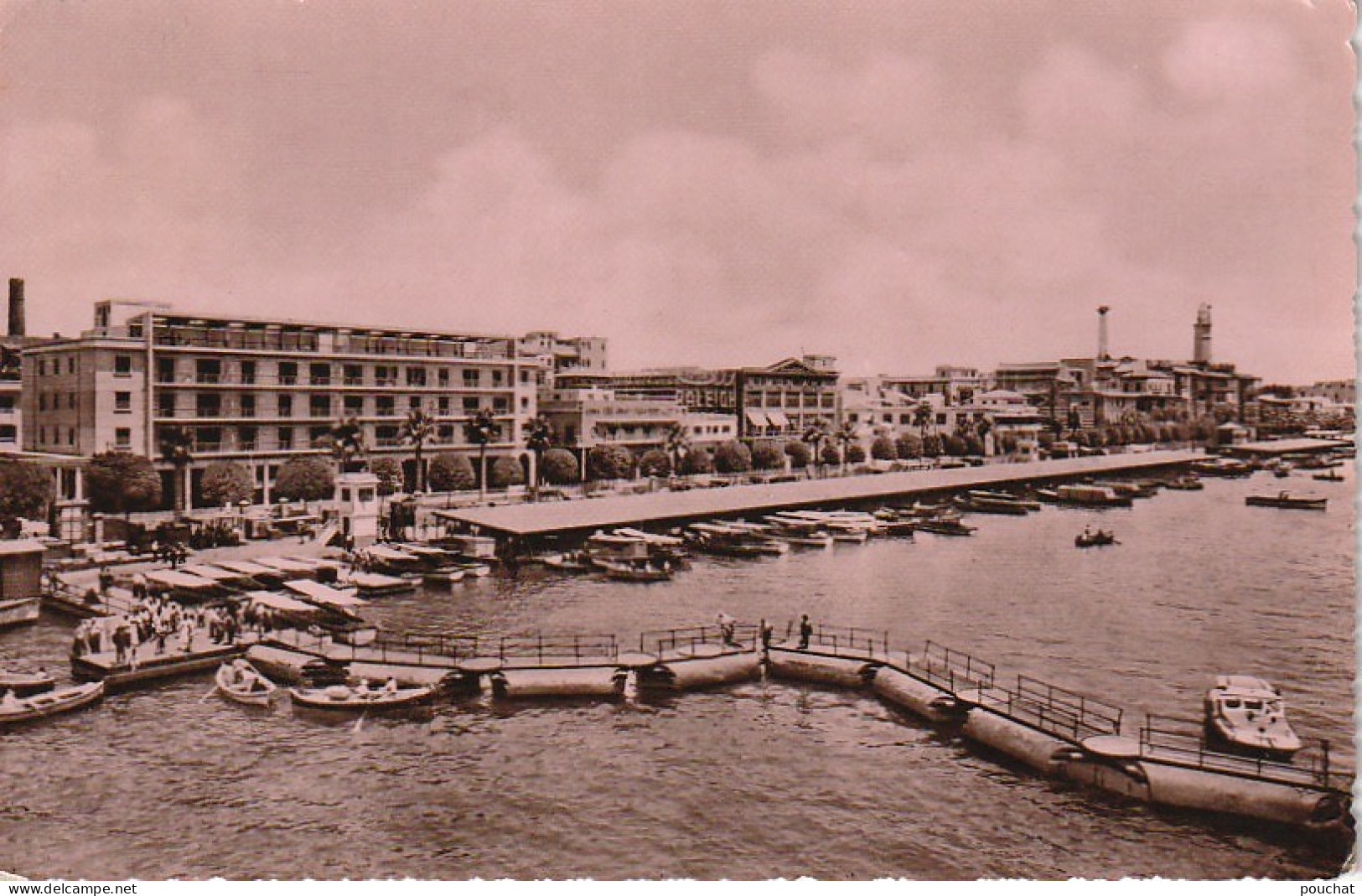 NE 20- EGYPT - PORT SAID - GENERAL VIEW SEEN FROM A LINER  - 2 SCANS - Port-Saïd