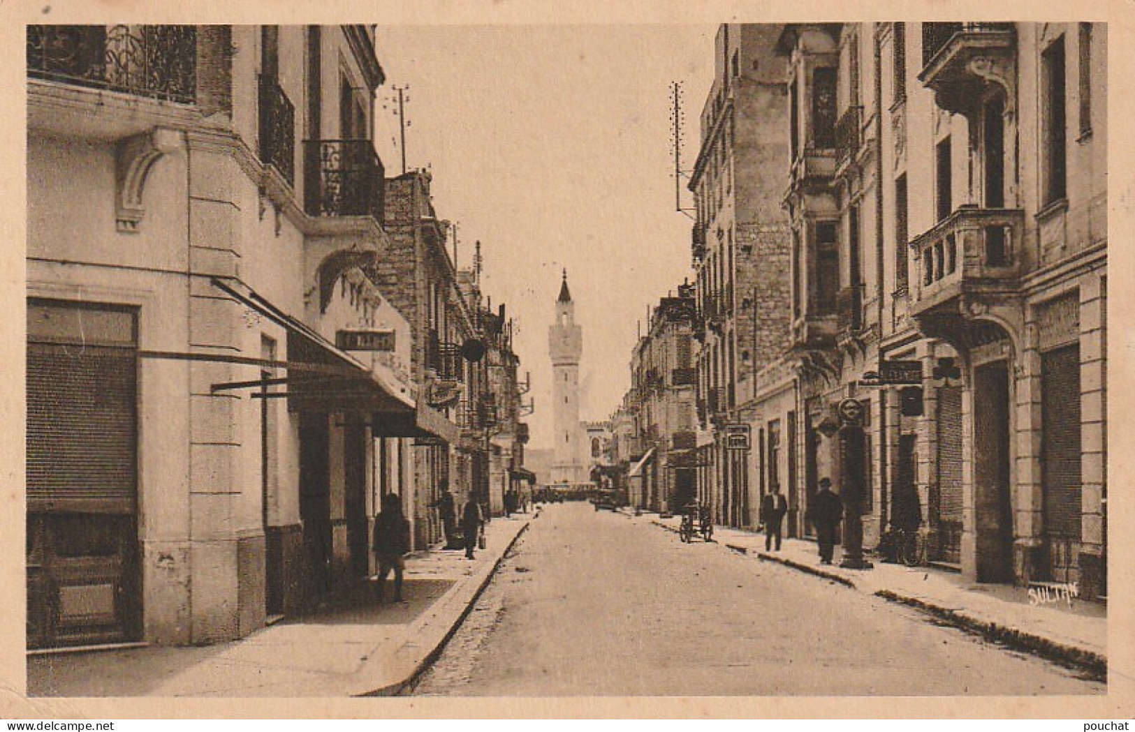 NE 21- TUNISIE - BIZERTE - RUE CAPITAINE MADON - CACHET  MARINE FRANCAISE  - 2 SCANS - Tunesien