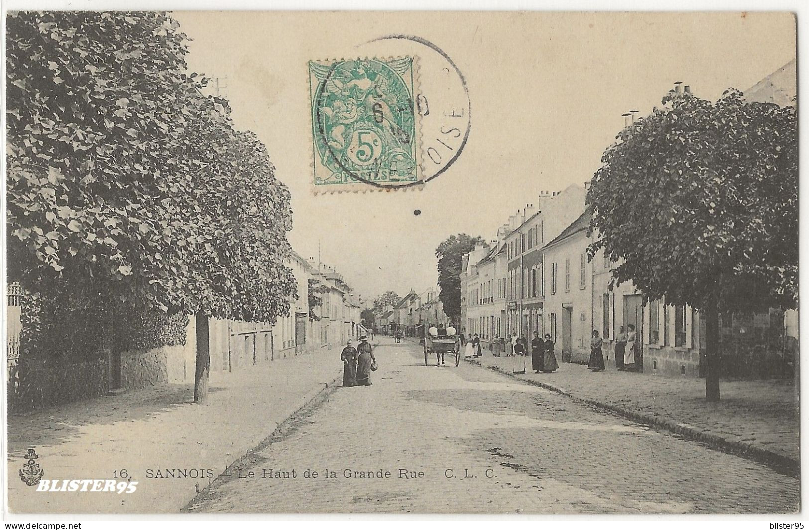 Sannois (95) Le Haut De La Grande Rue , Envoyée En 1905 - Sannois