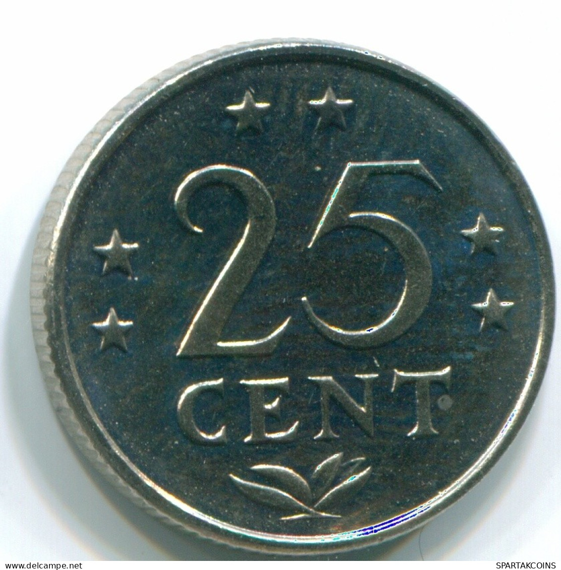 25 CENTS 1979 NETHERLANDS ANTILLES Nickel Colonial Coin #S11651.U.A - Antilles Néerlandaises