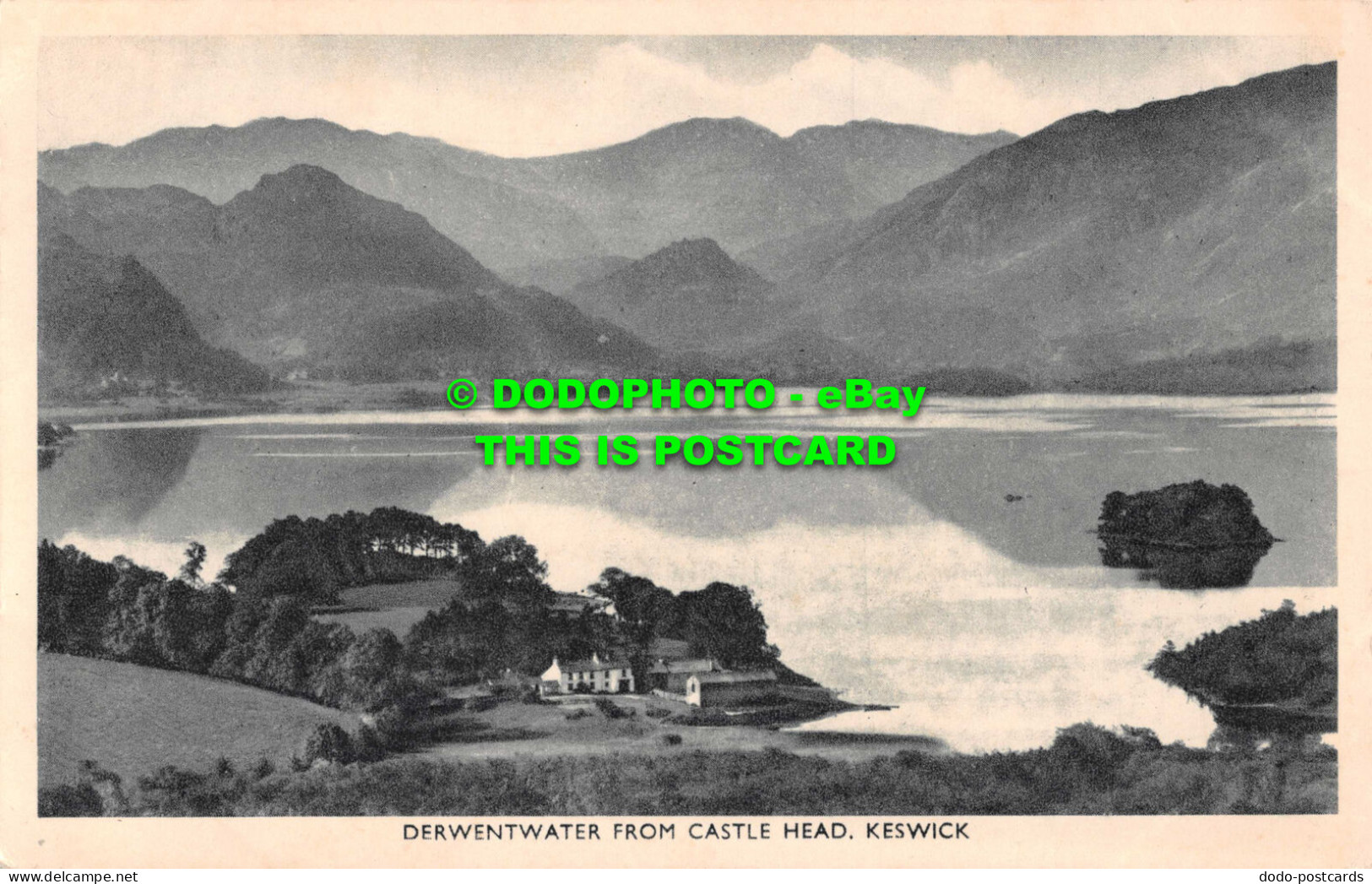 R549138 Keswick. Derwentwater From Castle Head. G. P. Abraham. 1951 - World