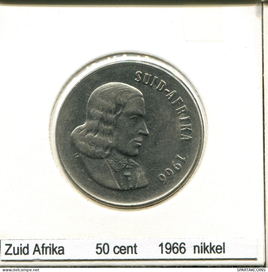 50 CENTS 1966 SOUTH AFRICA Coin #AS275.U.A - South Africa