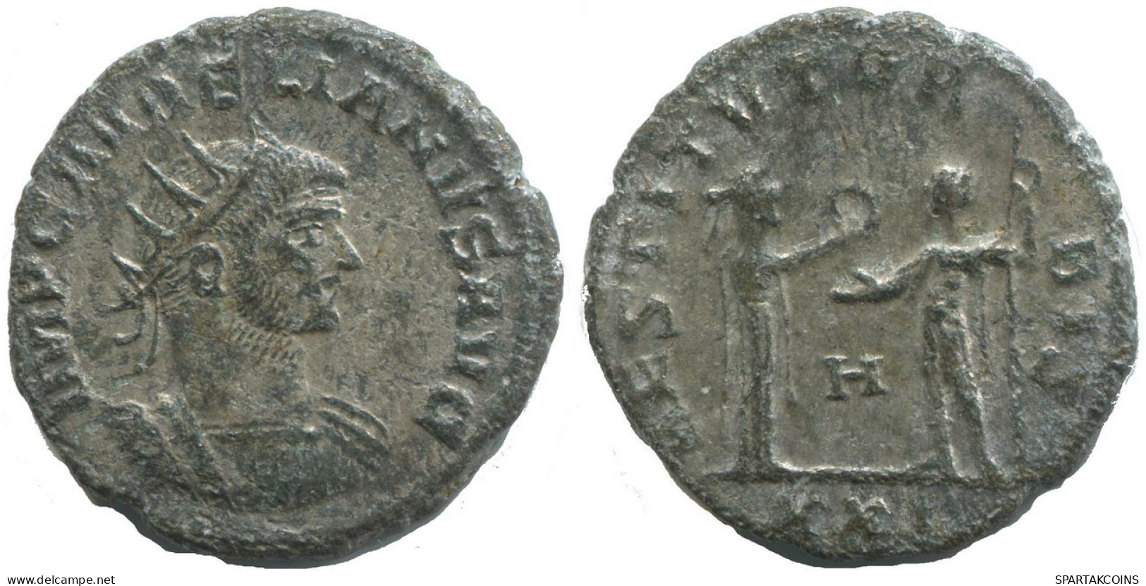AURELIAN HERACLEA HXXI AD270 SILVERED LATE ROMAN Moneda 4.3g/21mm #ANT2678.41.E.A - The Military Crisis (235 AD Tot 284 AD)