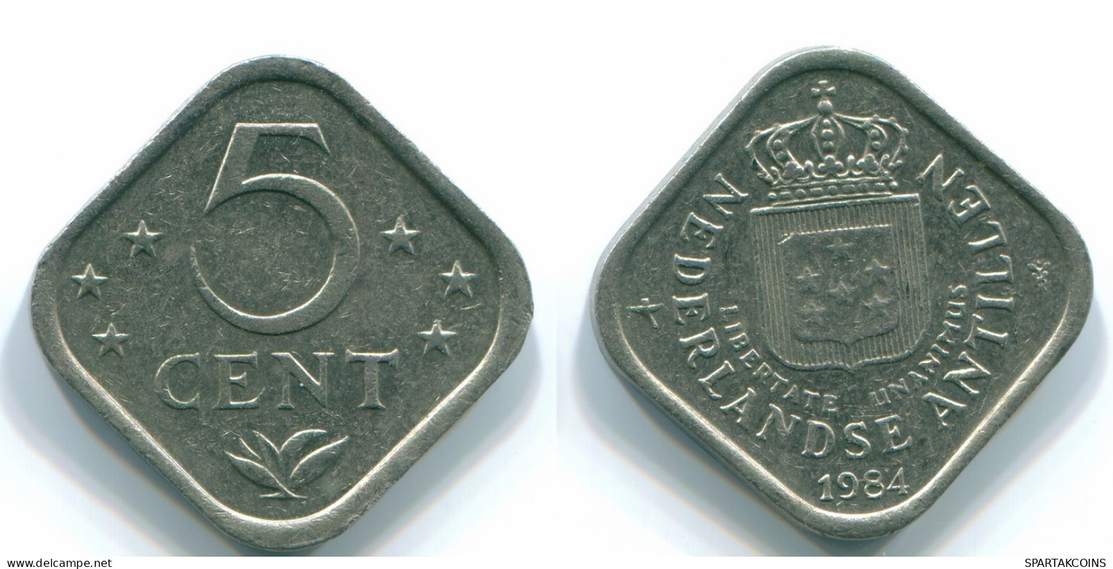 5 CENTS 1984 NIEDERLÄNDISCHE ANTILLEN Nickel Koloniale Münze #S12366.D.A - Antillas Neerlandesas