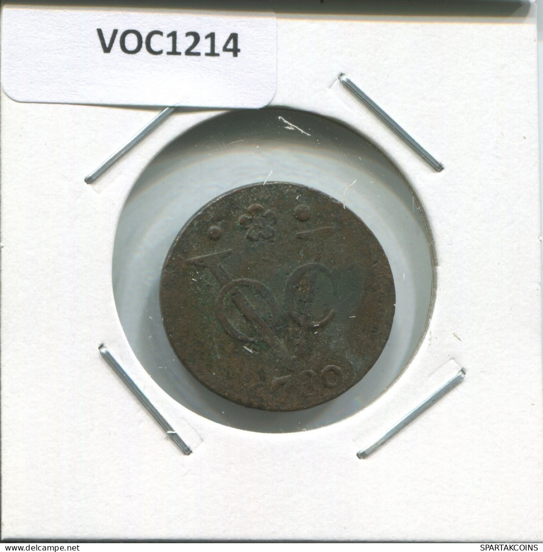 1780 HOLLAND VOC DUIT IINDES NÉERLANDAIS NETHERLANDS NEW YORK COLONIAL PENNY #VOC1214.8.F.A - Indes Neerlandesas