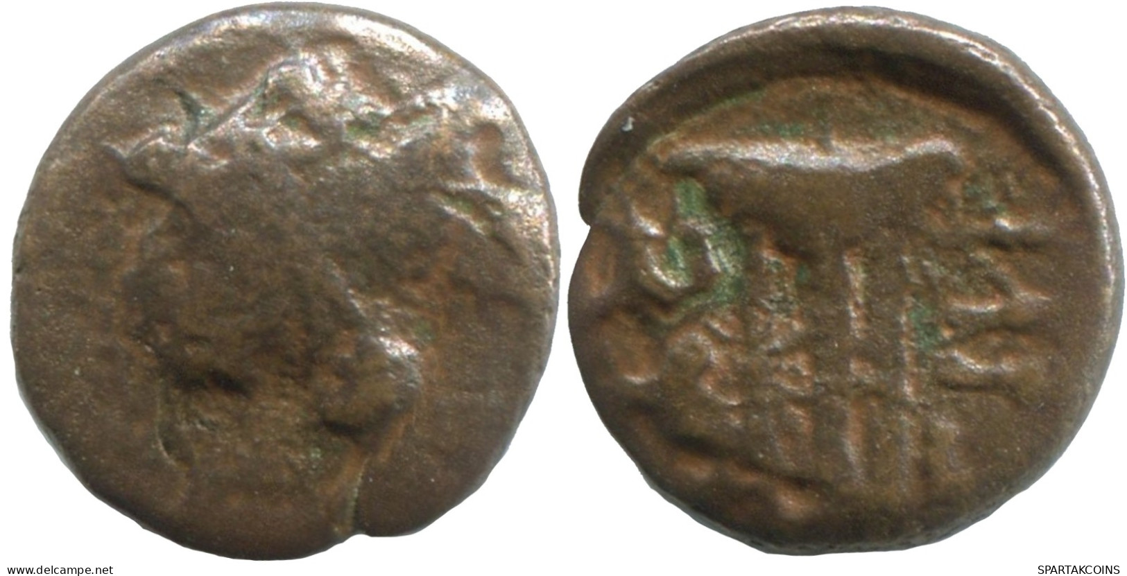 TRIPOD Antike Authentische Original GRIECHISCHE Münze 0.9g/10mm #SAV1349.11.D.A - Greek