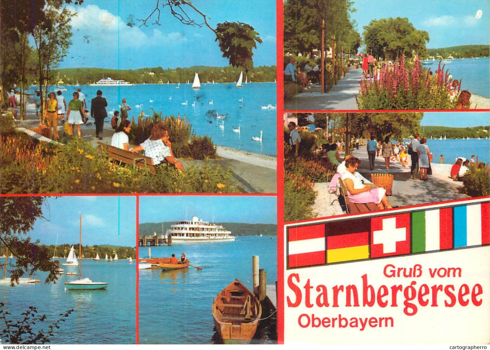 Navigation Sailing Vessels & Boats Themed Postcard Starnbergersee - Sailing Vessels