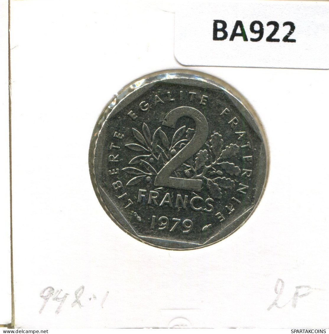 2 FRANCS 1979 FRANCIA FRANCE Moneda #BA922.E.A - 2 Francs