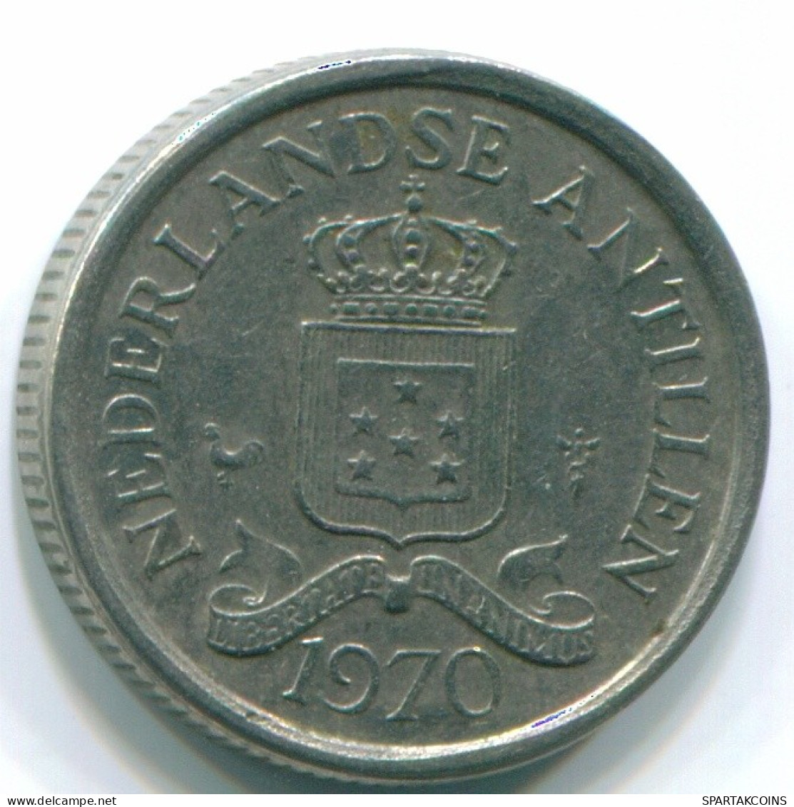10 CENTS 1970 NIEDERLÄNDISCHE ANTILLEN Nickel Koloniale Münze #S13350.D.A - Nederlandse Antillen