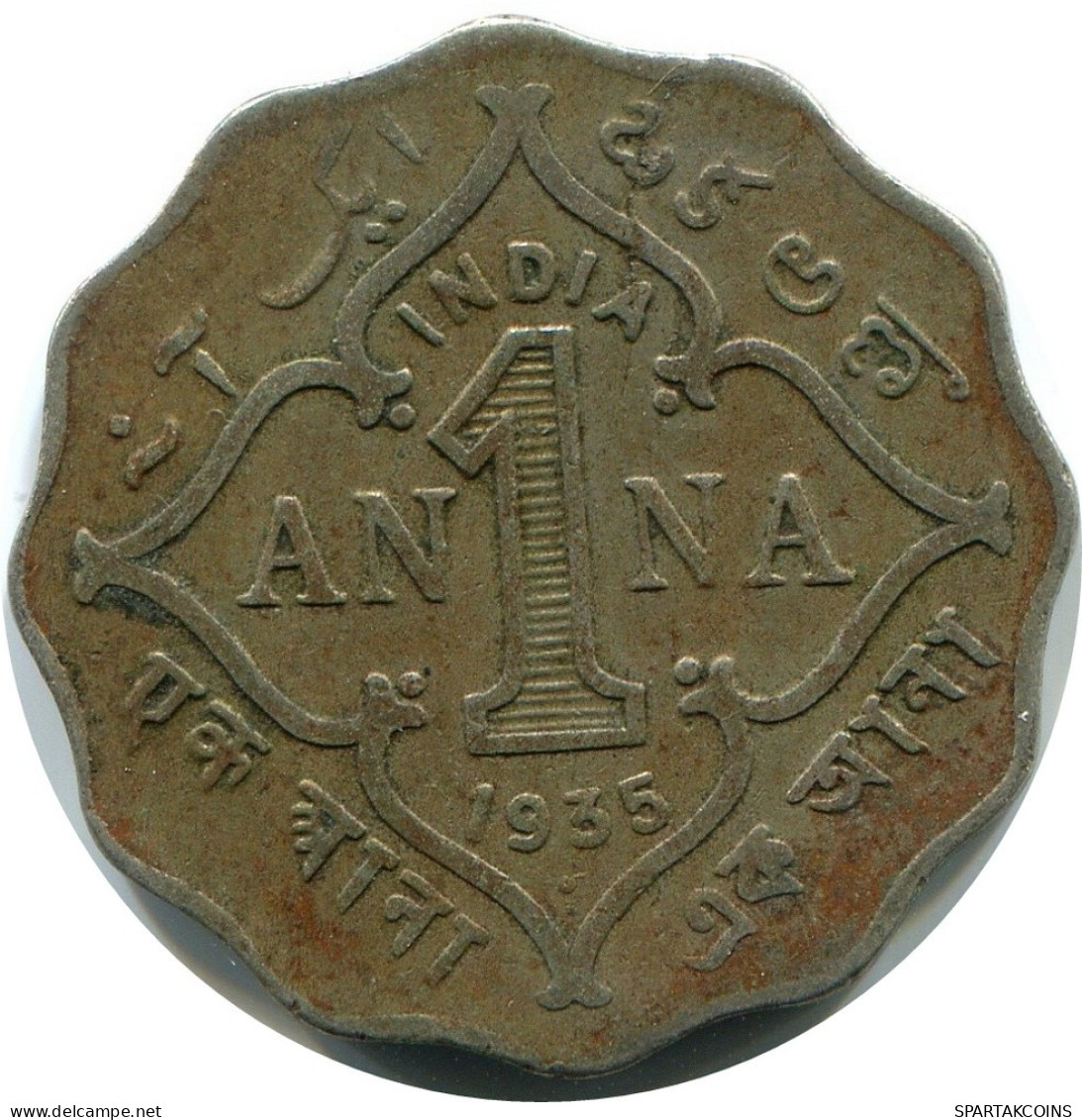 1 ANNA 1935 INDIA-BRITISH Coin #AY965.U.A - Indien