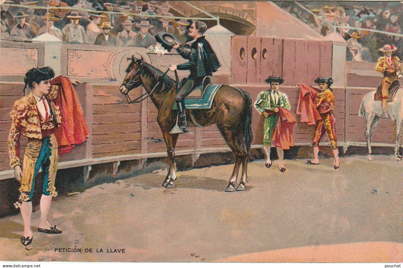 NE 22- CORRIDA - PETICION DE LA LLAVE - CARTE COULEURS - 2 SCANS  - Corrida