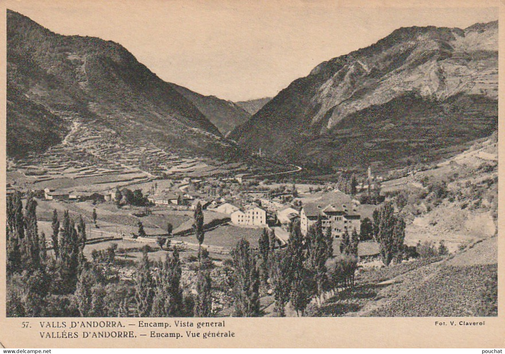 NE 23 - VALLEES D' ANDORRE - ENCAMP , VUE GENERALE - VALLS D' ANDORRA - ENCAMP , VISTA GENERAL - 2 SCANS - Andorra