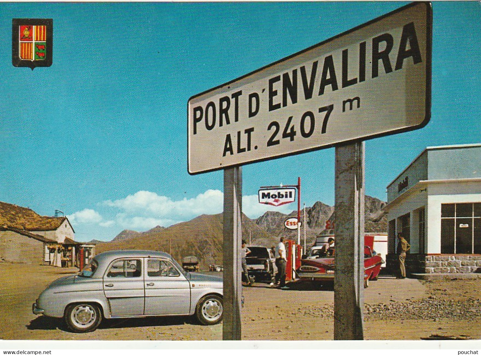 NE 23 - VALLS D' ANDORRA - CIM DEL PORT D' ENVALIRA , FRA MIQUEL -  AUTOMOBILES , POMPES A ESSENCE MOBIL , ESSO- 2 SCANS - Andorre