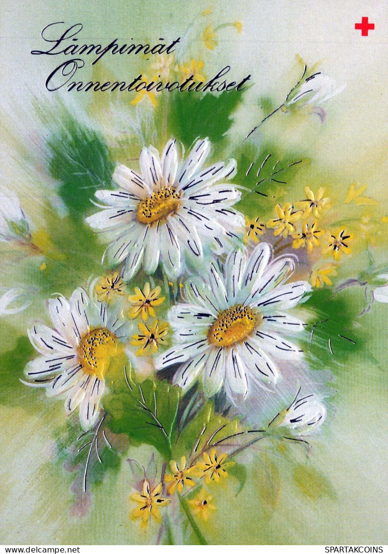FLOWERS Vintage Postcard CPSM #PAR003.A - Fiori