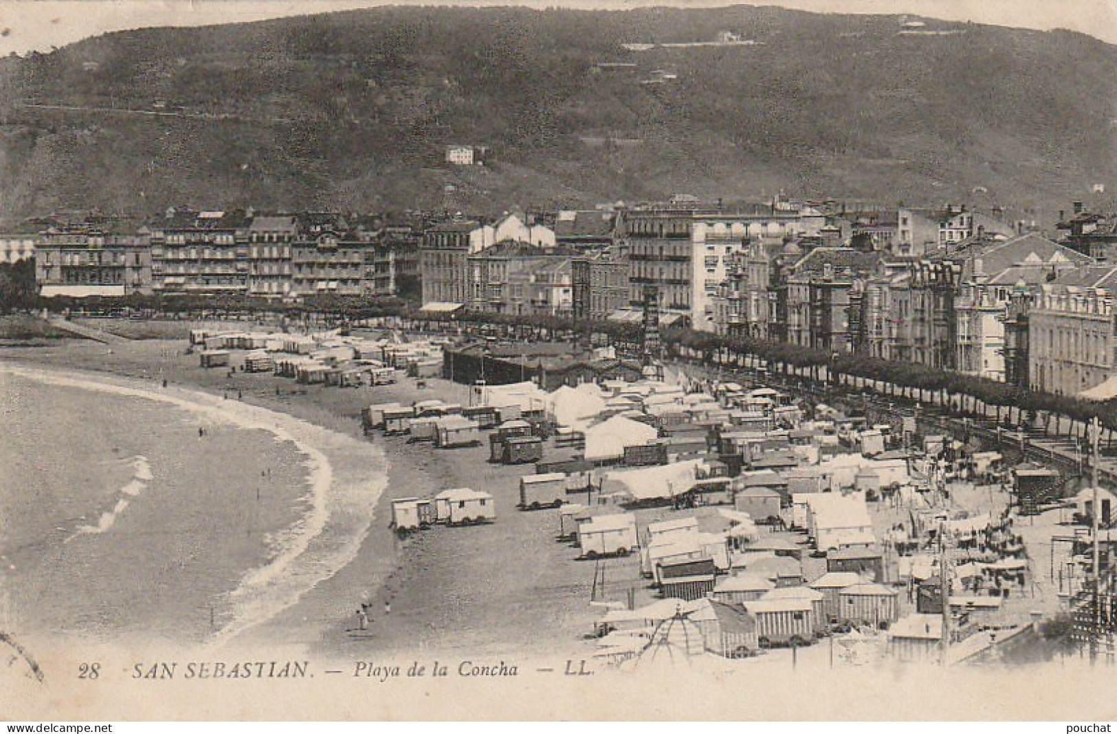 NE 25 - SAN SEBASTIAN - PLAYA DE LA CONCHA - ROULOTTES DE PLAGE  - 2 SCANS - Guipúzcoa (San Sebastián)