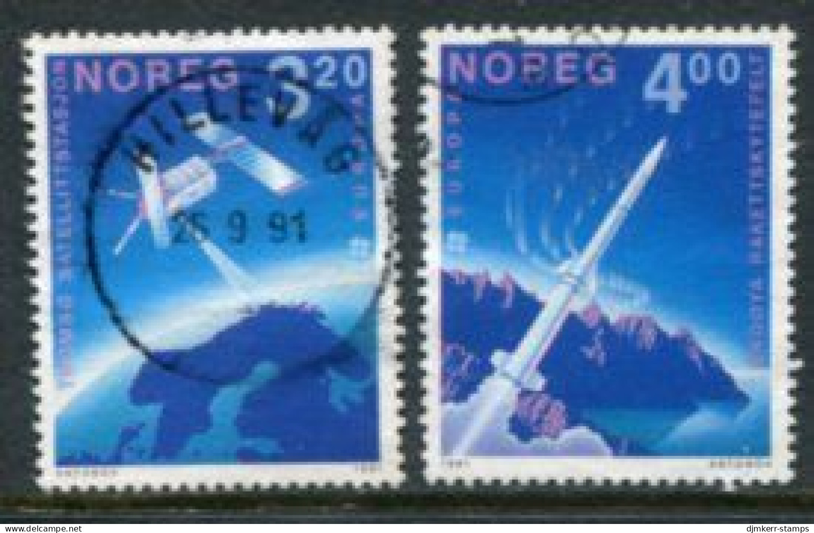 NORWAY 1991 Europa: Space Exploration Used.   Michel 1062-63 - Gebruikt