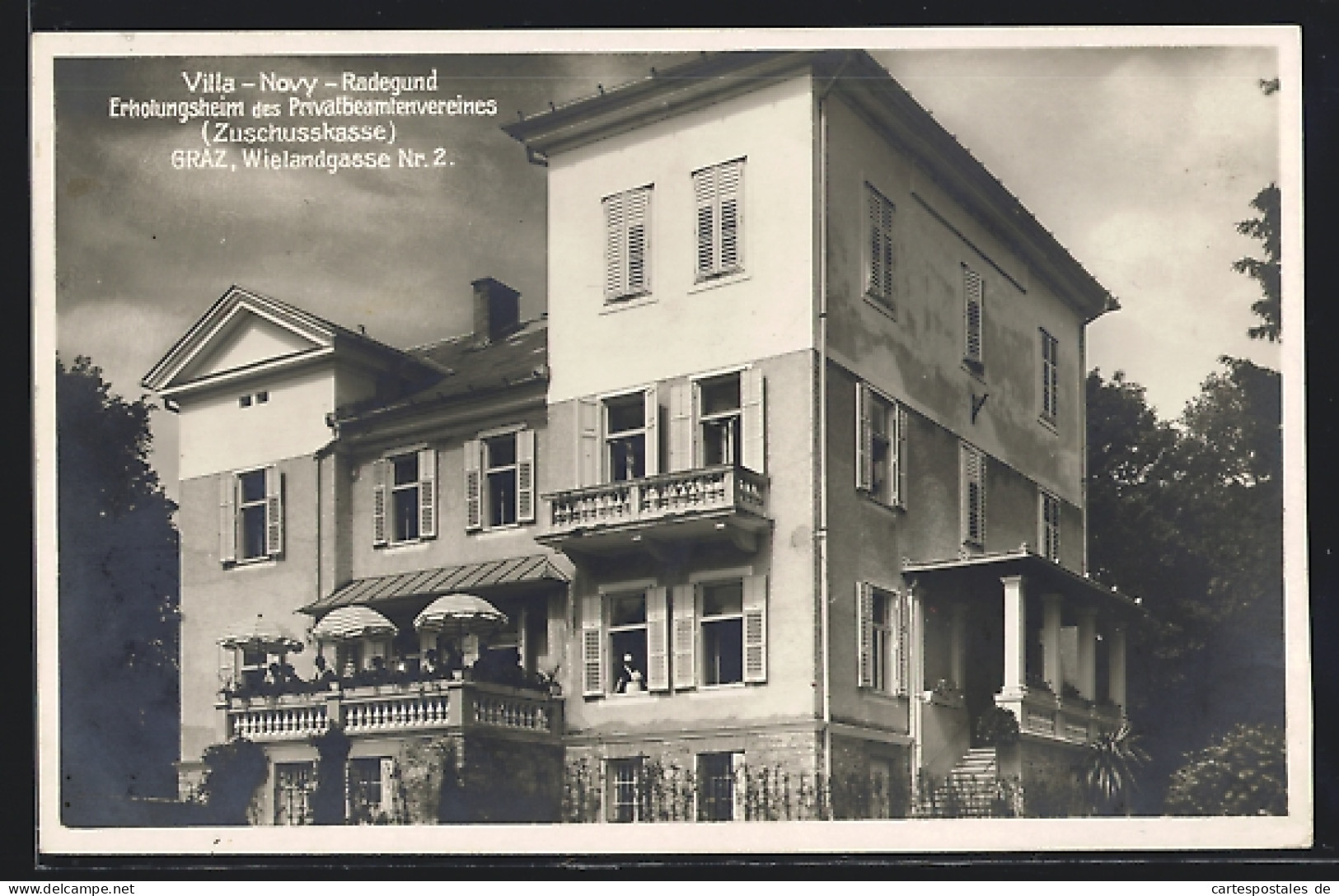 AK Graz, Villa-Novy-Radegrund, Erholungsheim Des Privatbeamtenvereins, Wielandgasse 2  - Other & Unclassified