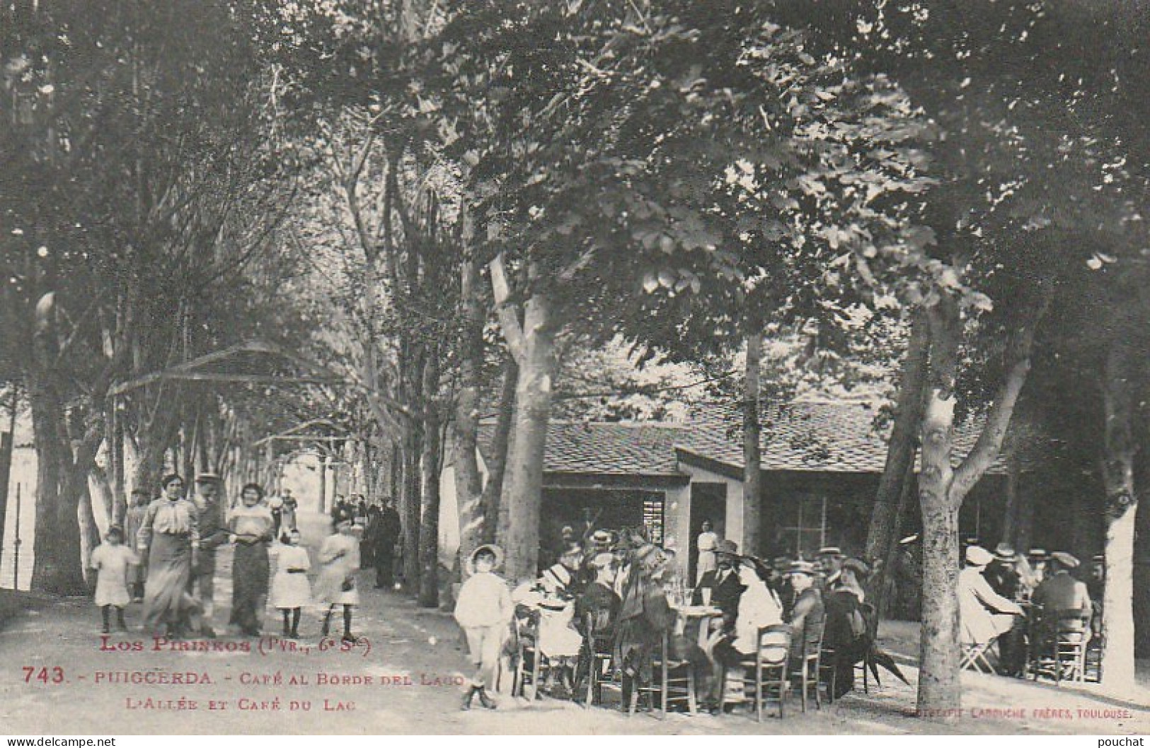 NE 25 - PUIGCERDA - CAFE AL BORDE DEL LAGO - L' ALLEE ET  CAFE DU LAC - ANIMATION - 2 SCANS - Gerona