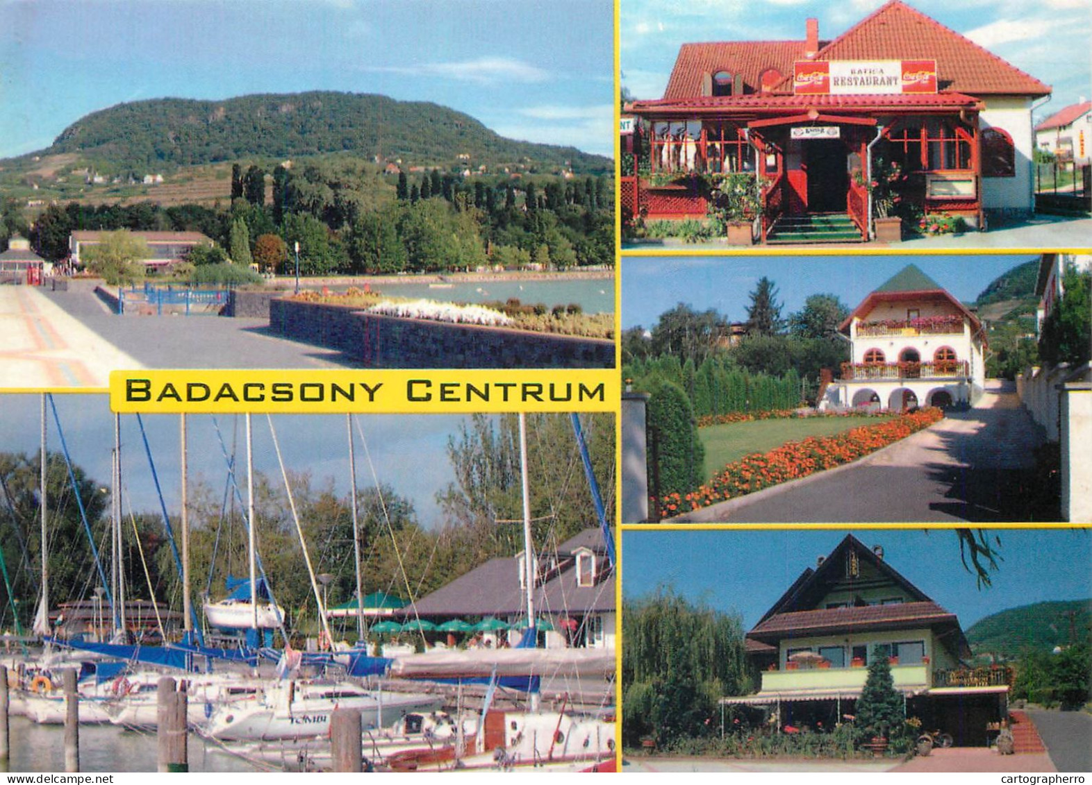 Navigation Sailing Vessels & Boats Themed Postcard Badacsony Centrum Harbour - Segelboote