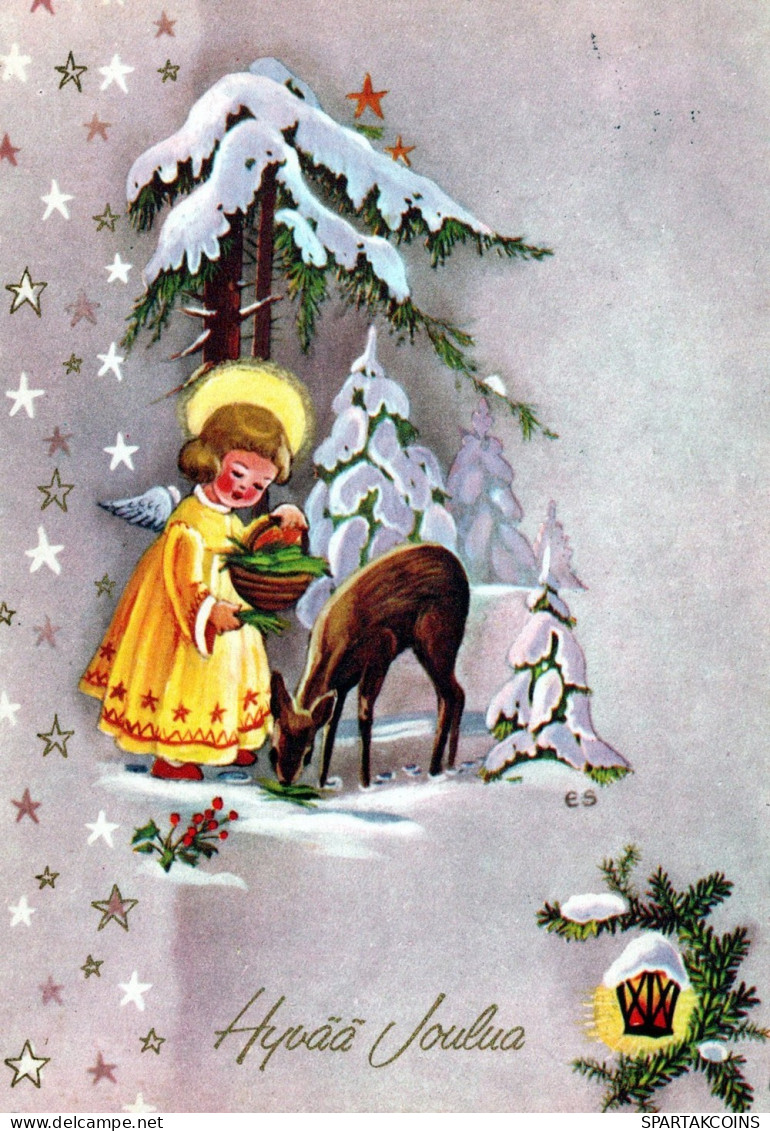 ANGELO Buon Anno Natale Vintage Cartolina CPSM #PAH989.A - Angels
