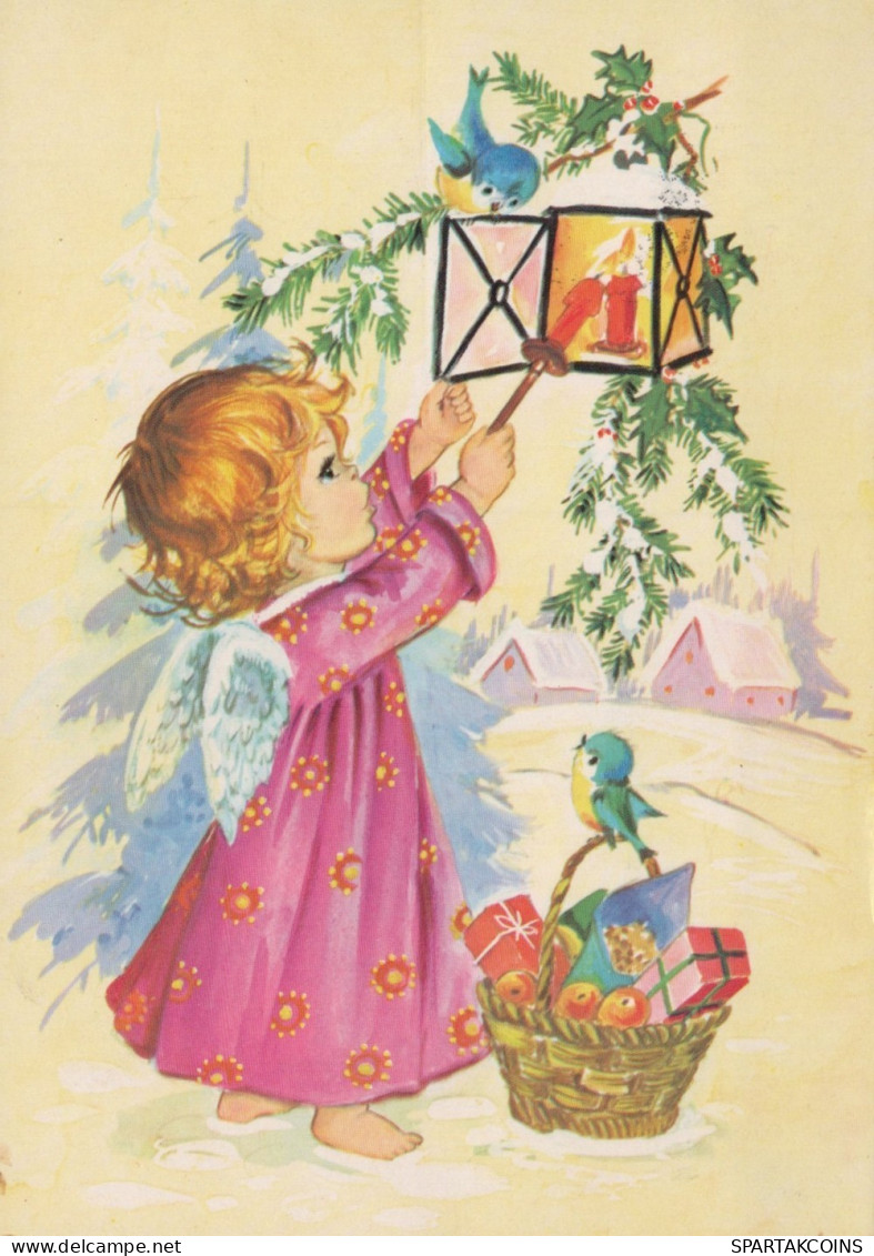 ANGEL CHRISTMAS Holidays Vintage Postcard CPSM #PAH703.A - Angels