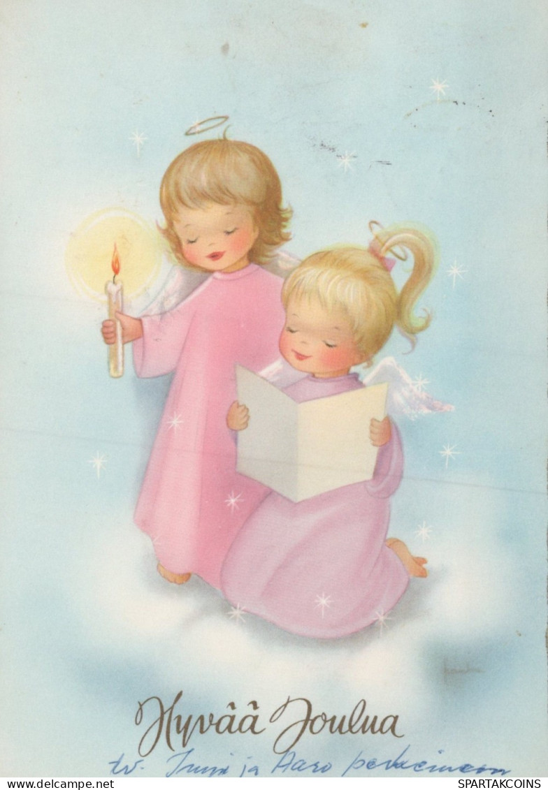 ANGELO Buon Anno Natale Vintage Cartolina CPSM #PAH655.A - Angels