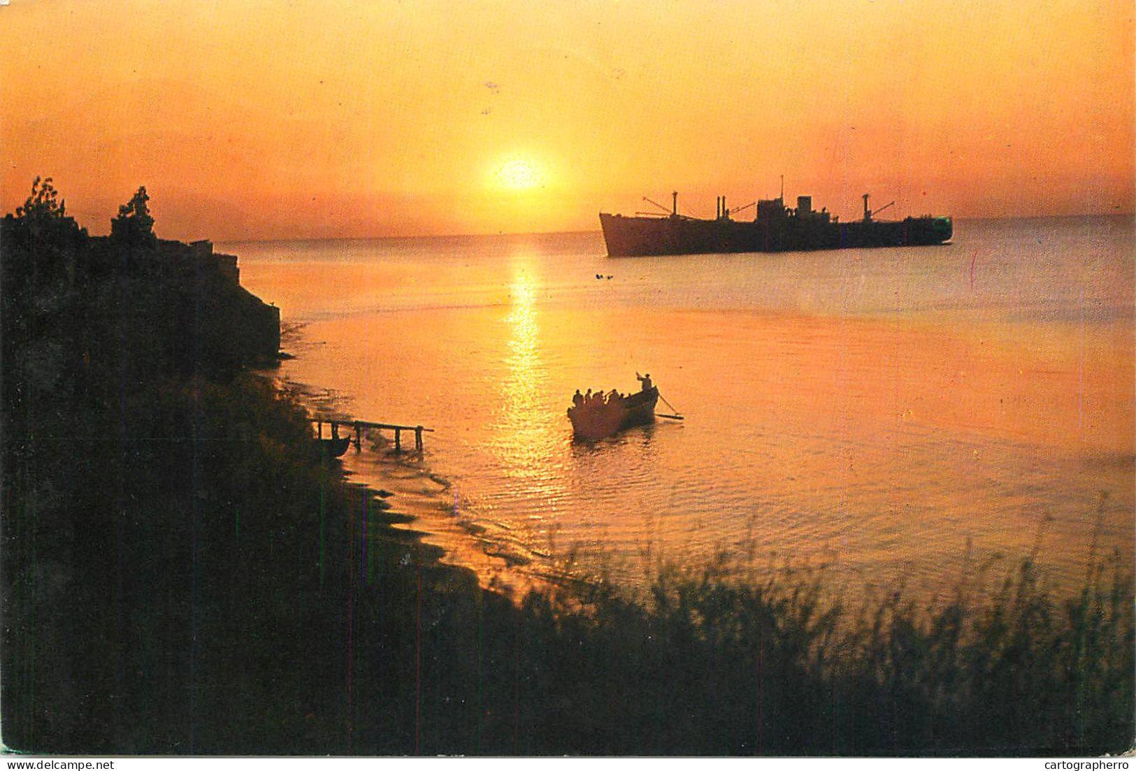 Navigation Sailing Vessels & Boats Themed Postcard Romania Costinesti Sunrise - Segelboote