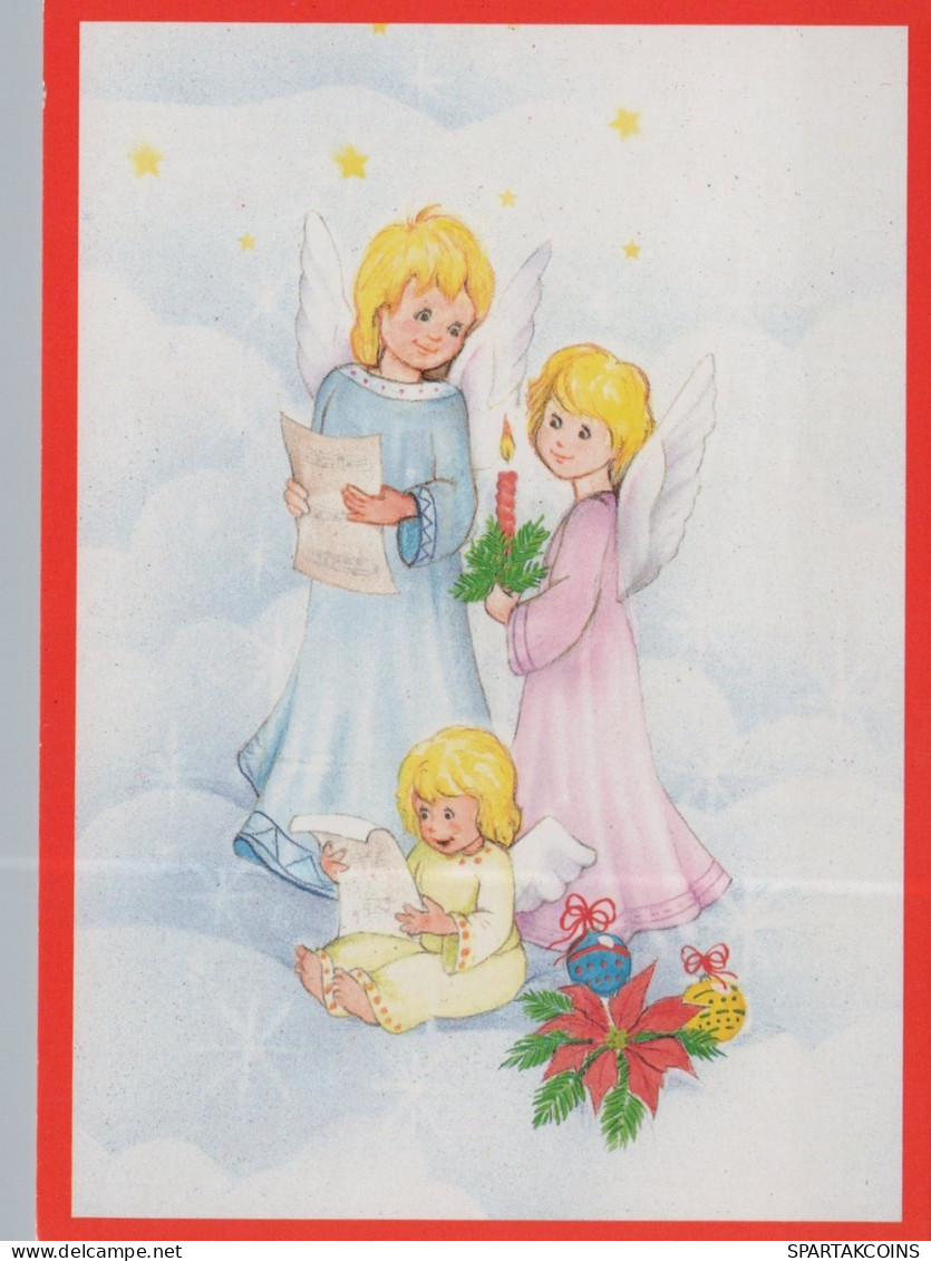 ENGEL WEIHNACHTSFERIEN Feiern & Feste Vintage Ansichtskarte Postkarte CPSM #PAG967.A - Anges