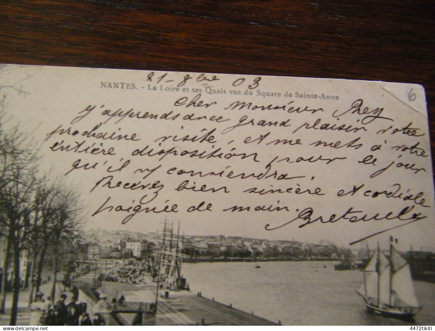 CPA - Nantes (44) - La Loire & Ses Quais Vus Du Square Ste Sainte Anne - 1903- SUP (HV 44) - Nantes