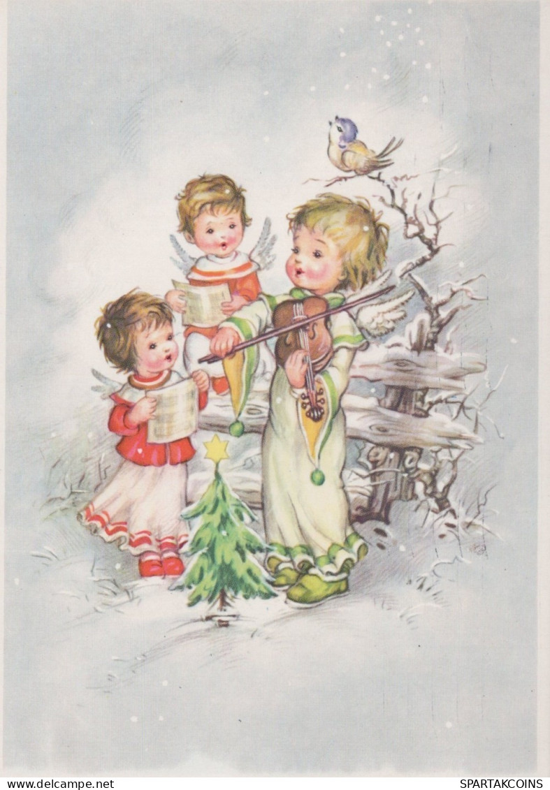 ÁNGEL NAVIDAD Vintage Tarjeta Postal CPSM #PAG919.A - Anges