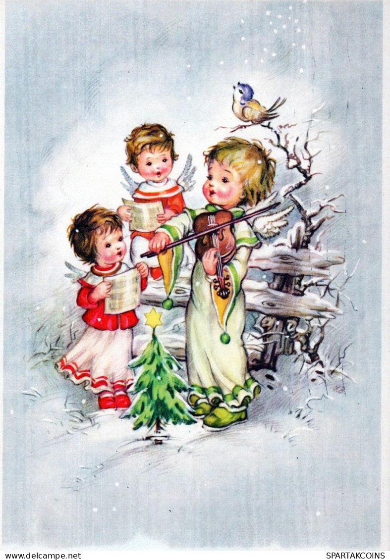 ÁNGEL NAVIDAD Vintage Tarjeta Postal CPSM #PAG919.A - Anges