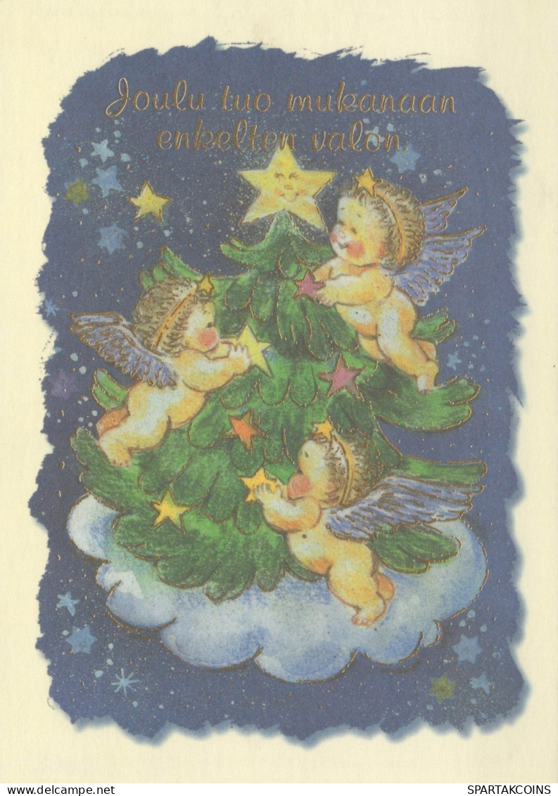 ENGEL WEIHNACHTSFERIEN Feiern & Feste Vintage Ansichtskarte Postkarte CPSM #PAG917.A - Anges