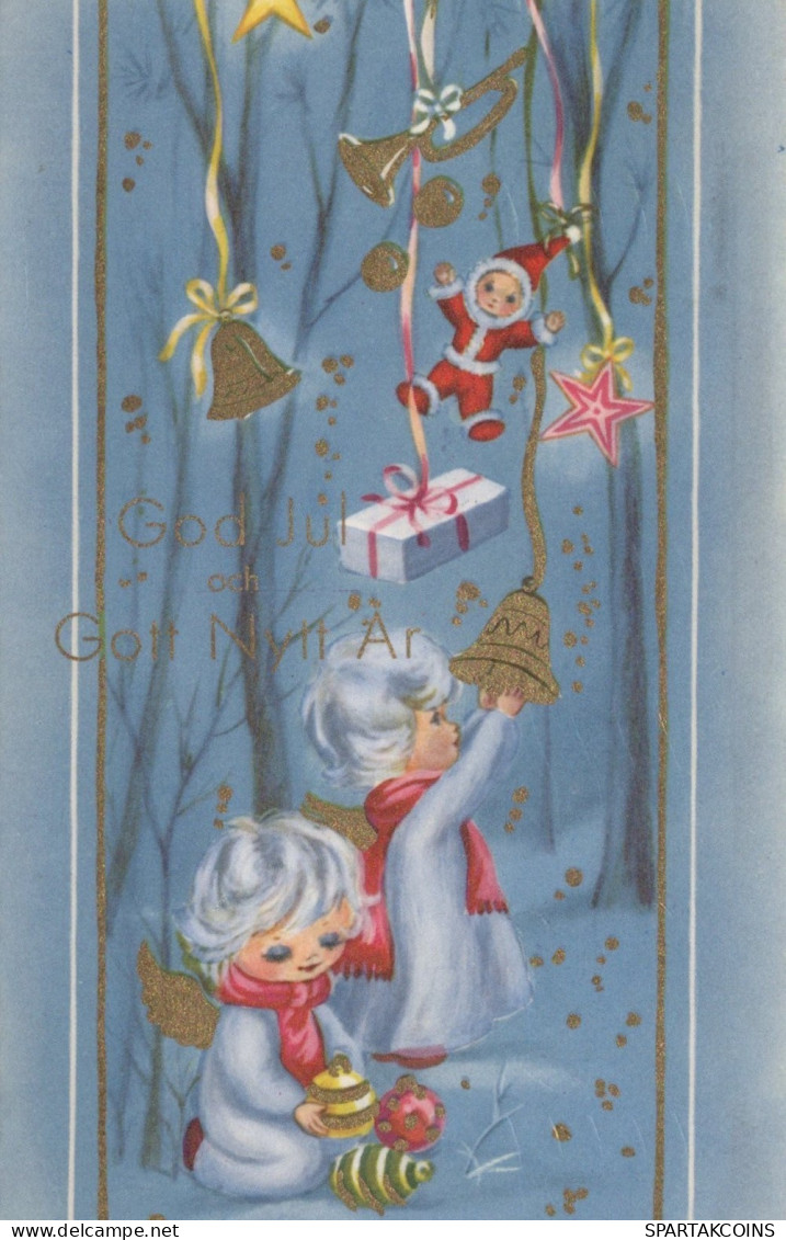 ANGEL CHRISTMAS Holidays Vintage Postcard CPSMPF #PAG784.A - Anges