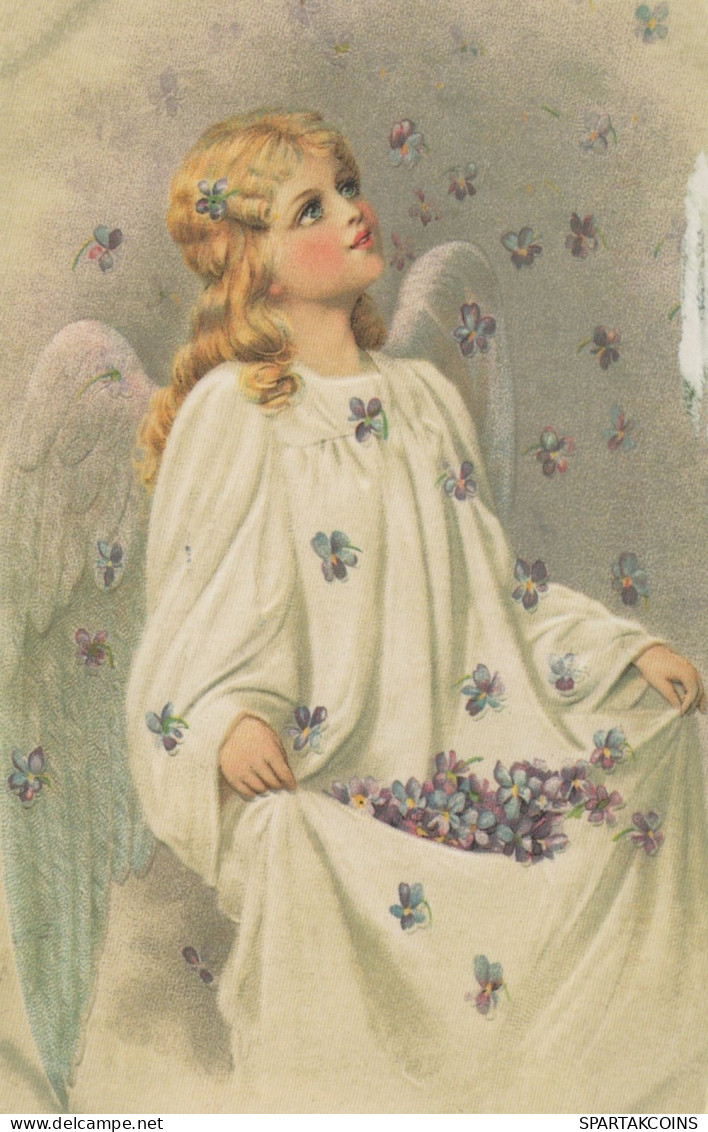 ENGEL WEIHNACHTSFERIEN Vintage Ansichtskarte Postkarte CPSMPF #PAG737.A - Anges