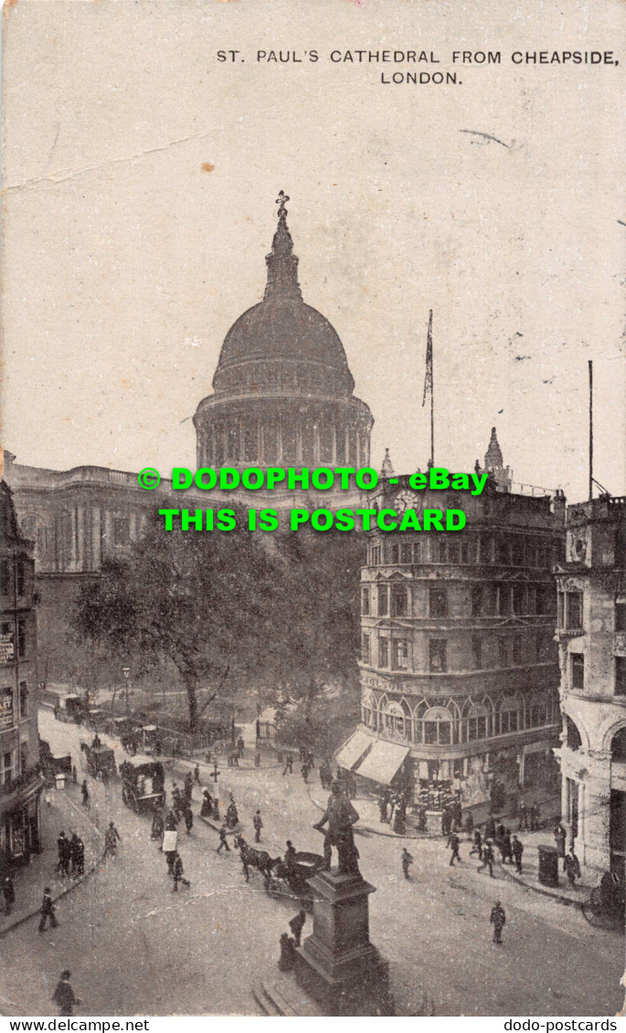 R549703 London. St. Paul Cathedral From Cheapside. The Auto Photo Series. 1908 - Andere & Zonder Classificatie