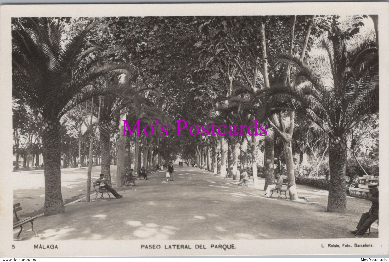 Spain Postcard - Malaga, Paseo Lateral Del Parque  DZ268 - Malaga