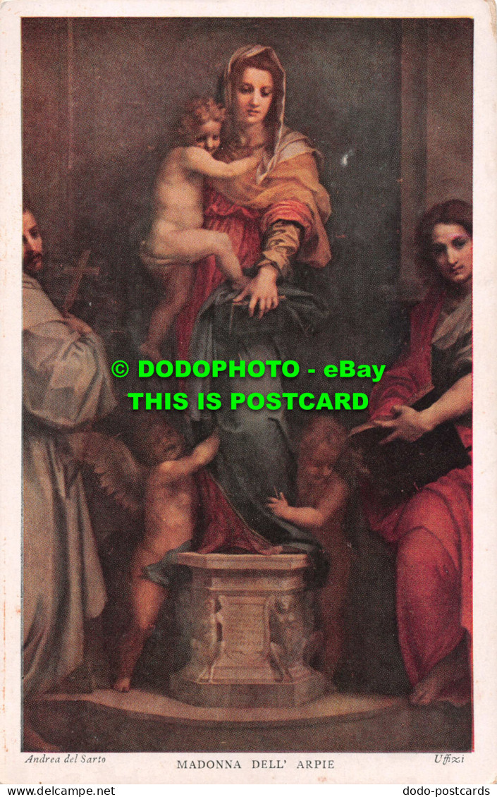 R549505 Uffizi. Madonna Dell Arpie. Andrea Del Sarto. The Medici Society. No. 91 - World