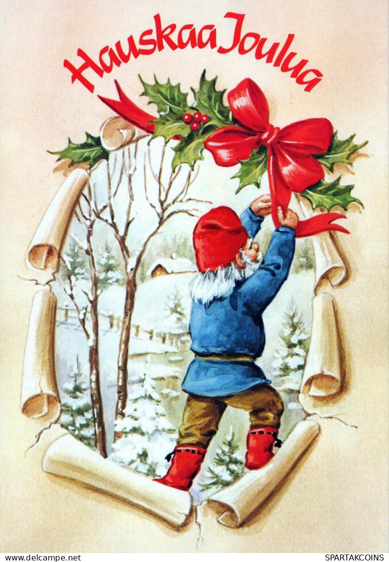 WEIHNACHTSMANN SANTA CLAUS Neujahr Weihnachten GNOME Vintage Ansichtskarte Postkarte CPSM #PAU455.A - Santa Claus