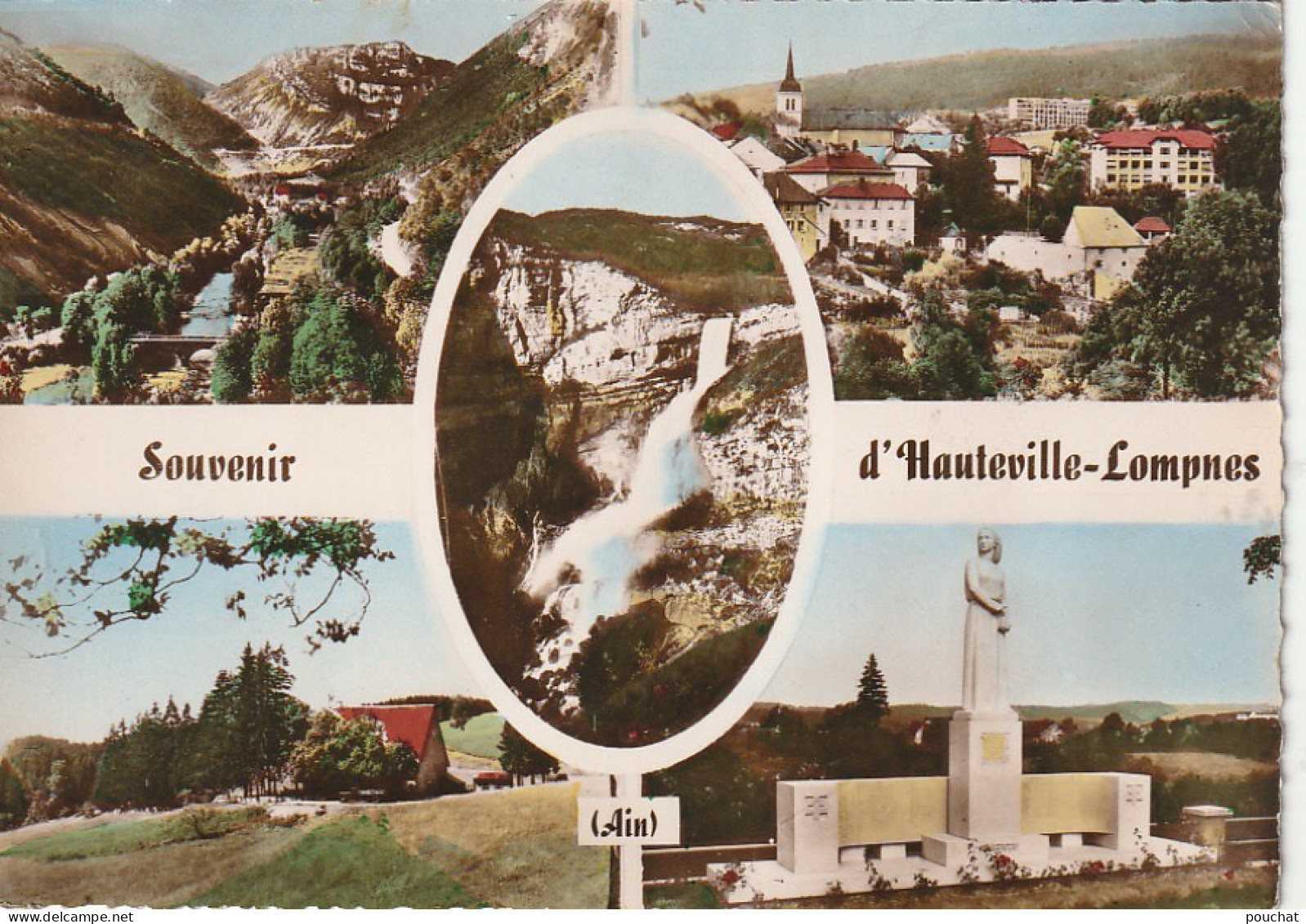 OP 1-(01) SOUVENIR D' HAUTEVILLE LOMPNES - CARTE MULTIVUES COULEURS - 2 SCANS - Hauteville-Lompnes