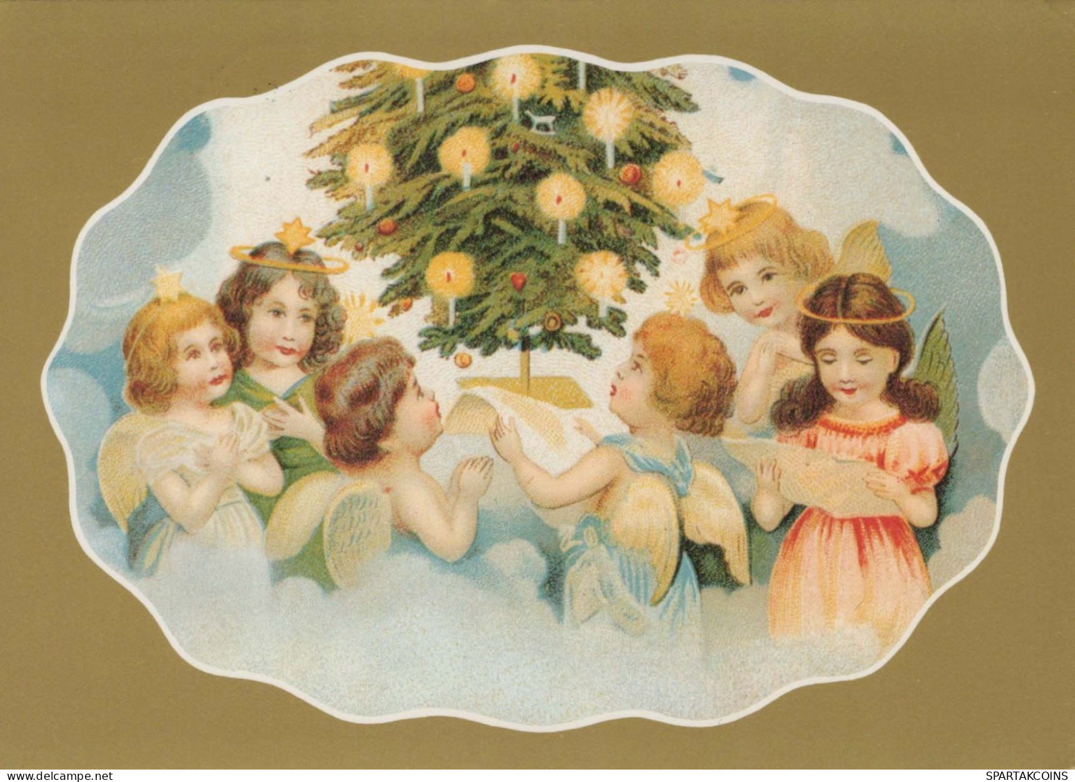ANGE Bonne Année Noël Vintage Carte Postale CPSM #PAS767.A - Anges