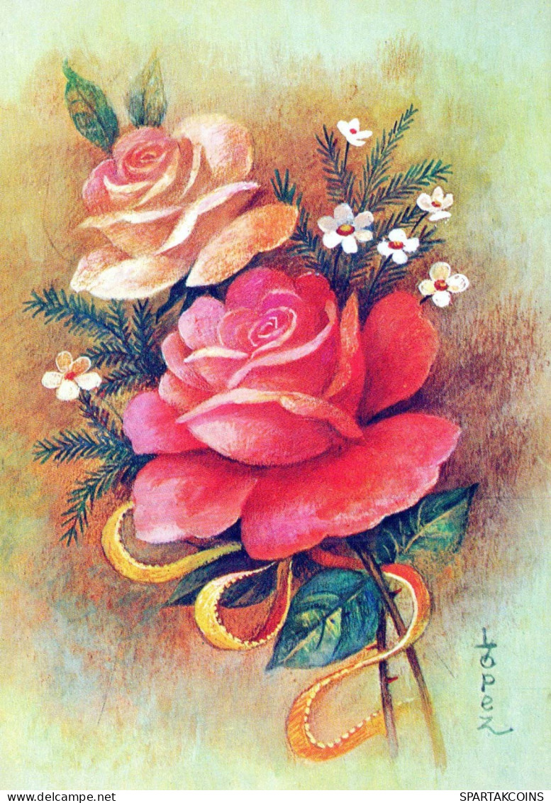 FIORI Vintage Cartolina CPSM #PAS196.A - Flowers