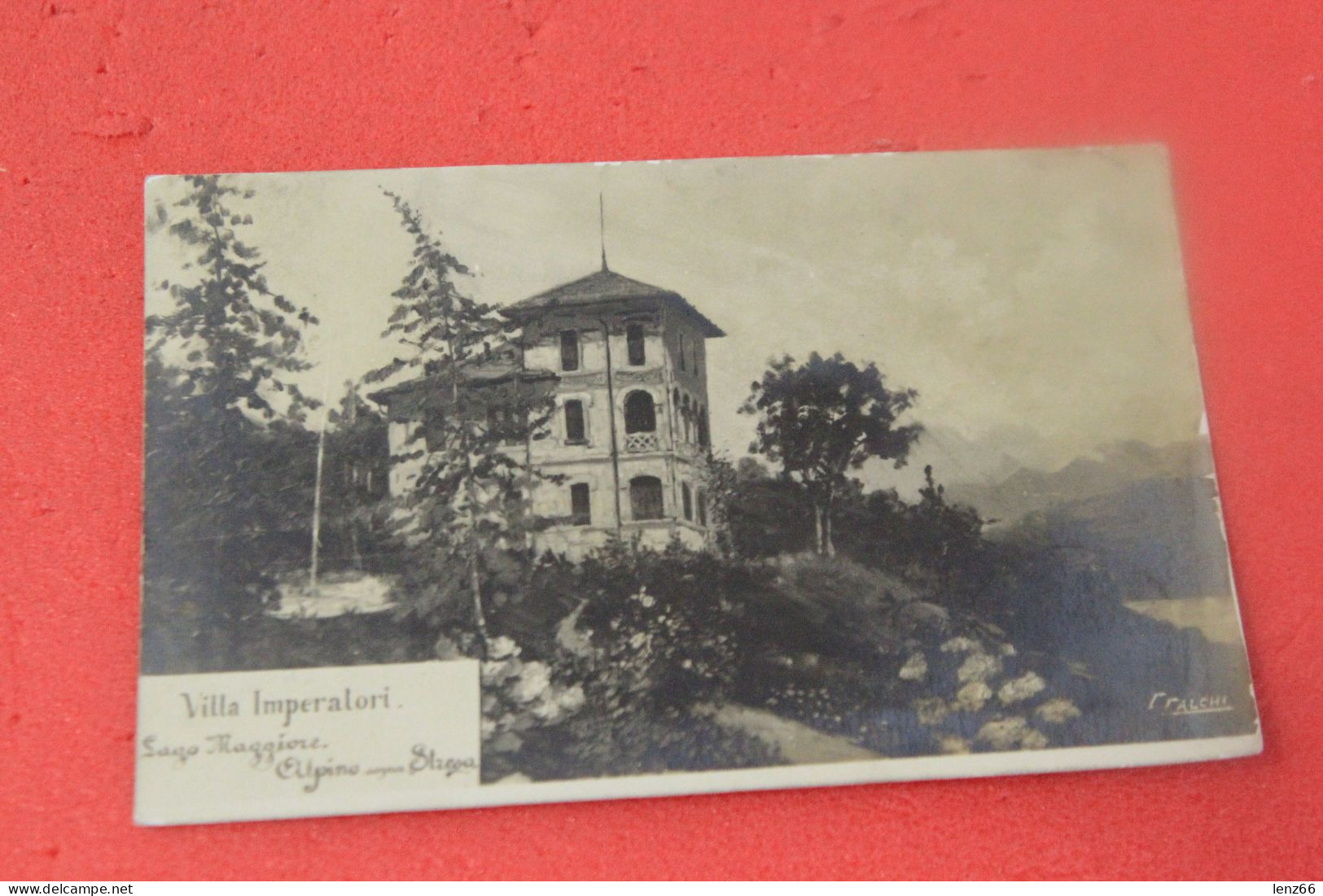 VCO Lago Maggiore Alpino Sopra Stresa La Villa Imperatori Foto Calchi 1912 - Verbania