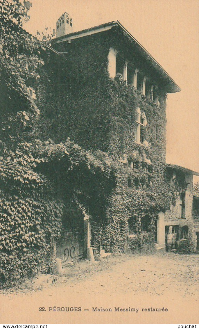 OP 1- (01) PEROUGES -  MAISON MESSIMY RESTAUREE - 2 SCANS - Pérouges