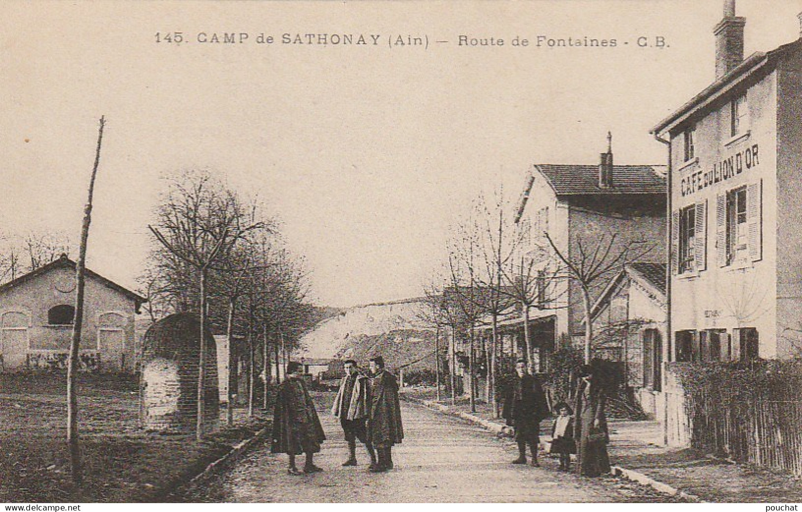 OP 1- (01) CAMP DE SATHONAY - ROUTE DES FONTAINES - CAFE DU LION D' OR - ANIMATION - 2 SCANS - Unclassified